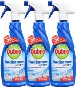 3 X Dubro Badkamer Reiniger - 30% Effectiever Tegen Kalk - Badkamerreiniger - 3 X 650 Ml
