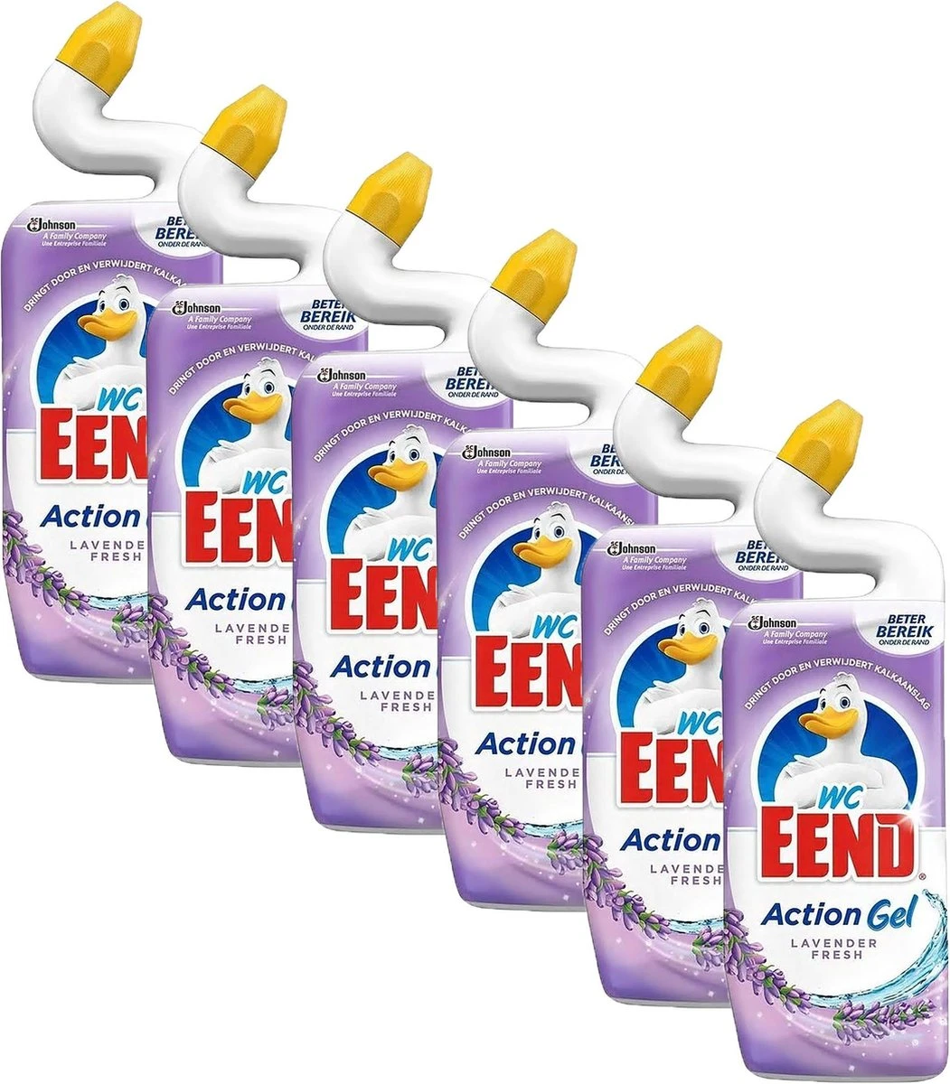 6x WC Eend Toiletreiniger Lavendel Fresh 750 Ml