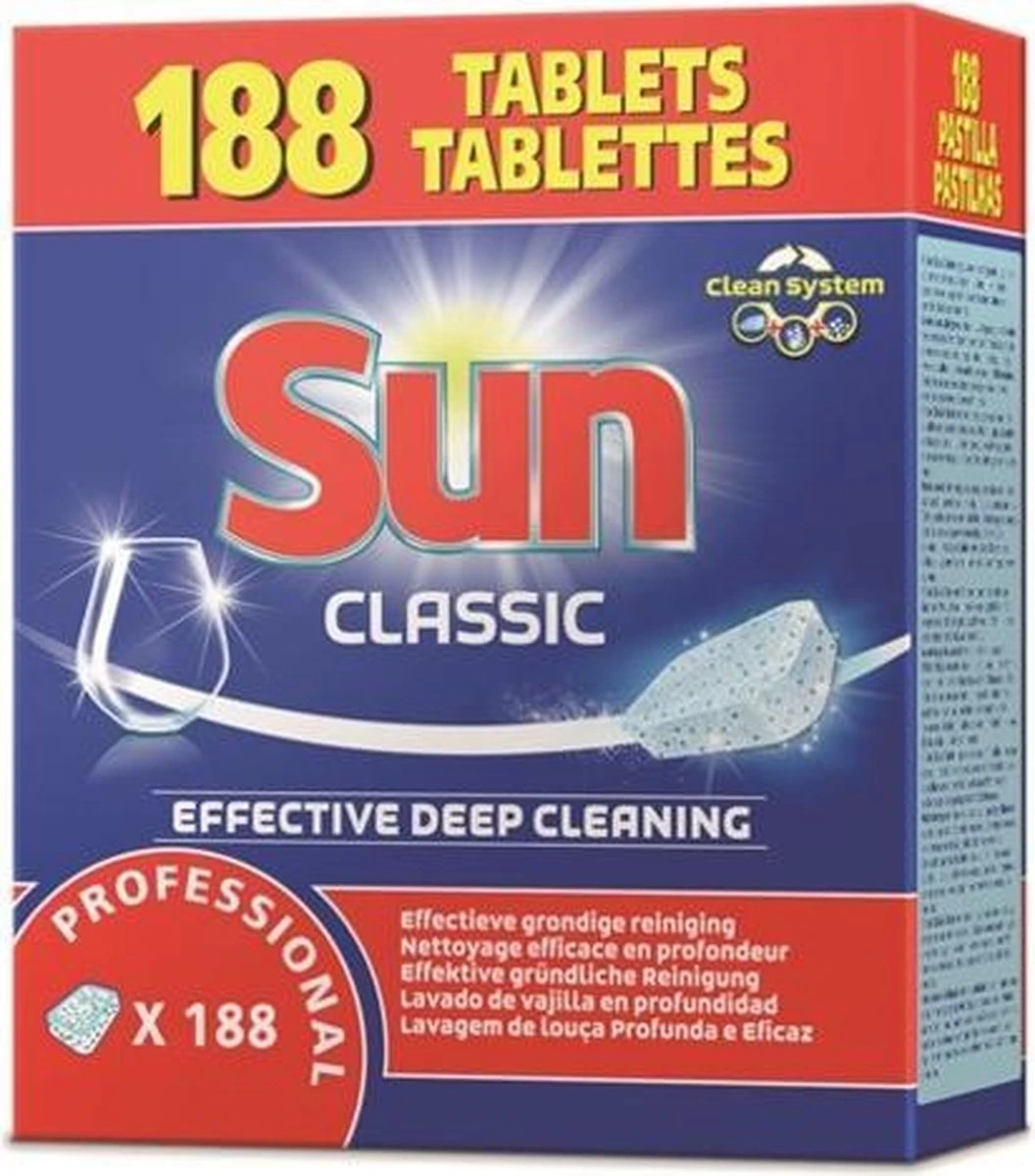 SUN® Sun Professional Vaatwastabletten - 188 Stuks - Afbeelding 4