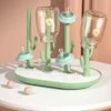 Merkloos Flessen Droogrek - Baby Flessenrek - Afdruiprek - Groen - Drying Rack - Bidon - Babyfles