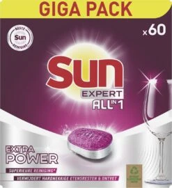 SUNĀ® Sun Expert All-in 1 Vaatwastabletten - 60 Tabletten - Voordeelverpakking