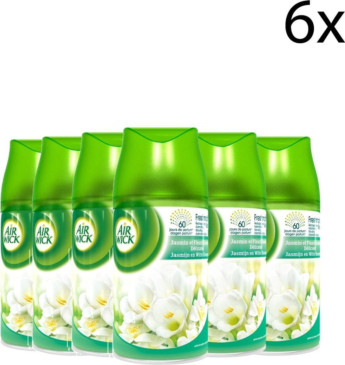 Air Wick Luchtverfrisser Navulling Freshmatic Jasmijn & Witte Bloemen 6 X 250 Ml