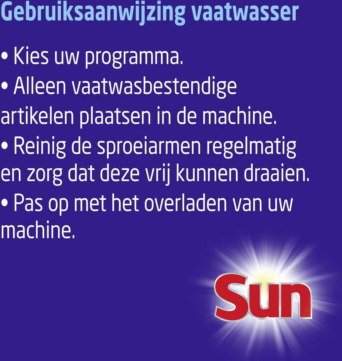 SUNĀ® Sun Classic Normaal Vaatwaspoeder - 6 X 80 Wasbeurten - Voordeelverpakking - Afbeelding 5