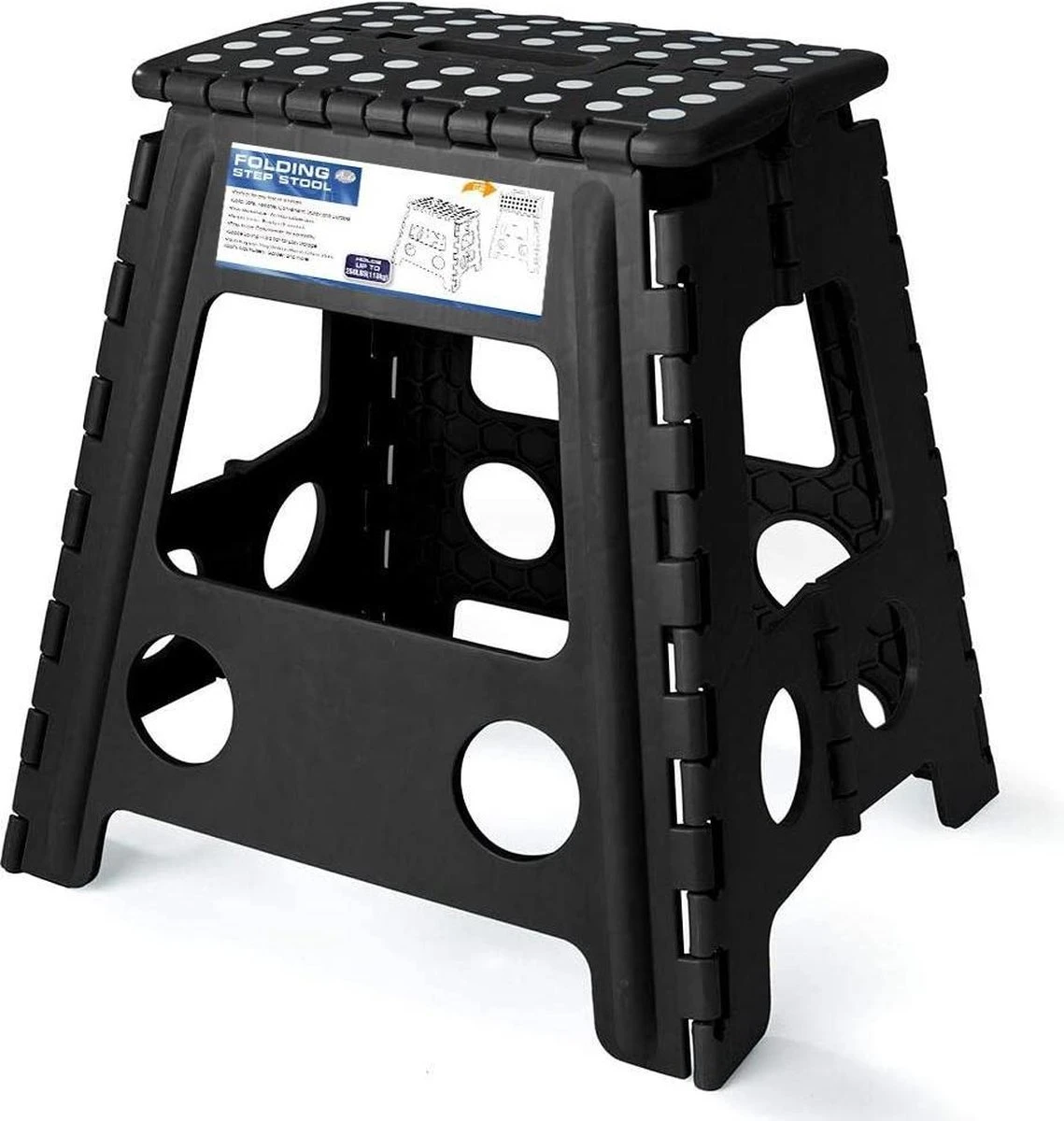 Buxibo - Kruk - Krukje - Keukentrap - Keukentrapje - Opvouwbaar Trapje - Keuken/Badkamer/Schuur Trapje - 29 X 24 X 40cm