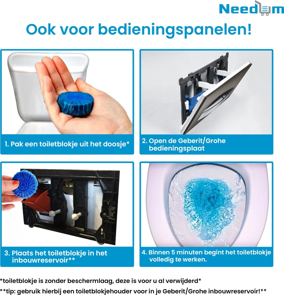 Needum Toiletblokjes Voor Inbouwreservoirs - WC Blokjes - Toiletblokken In Een Voordeelverpakking - 12 Stuks - Afbeelding 8