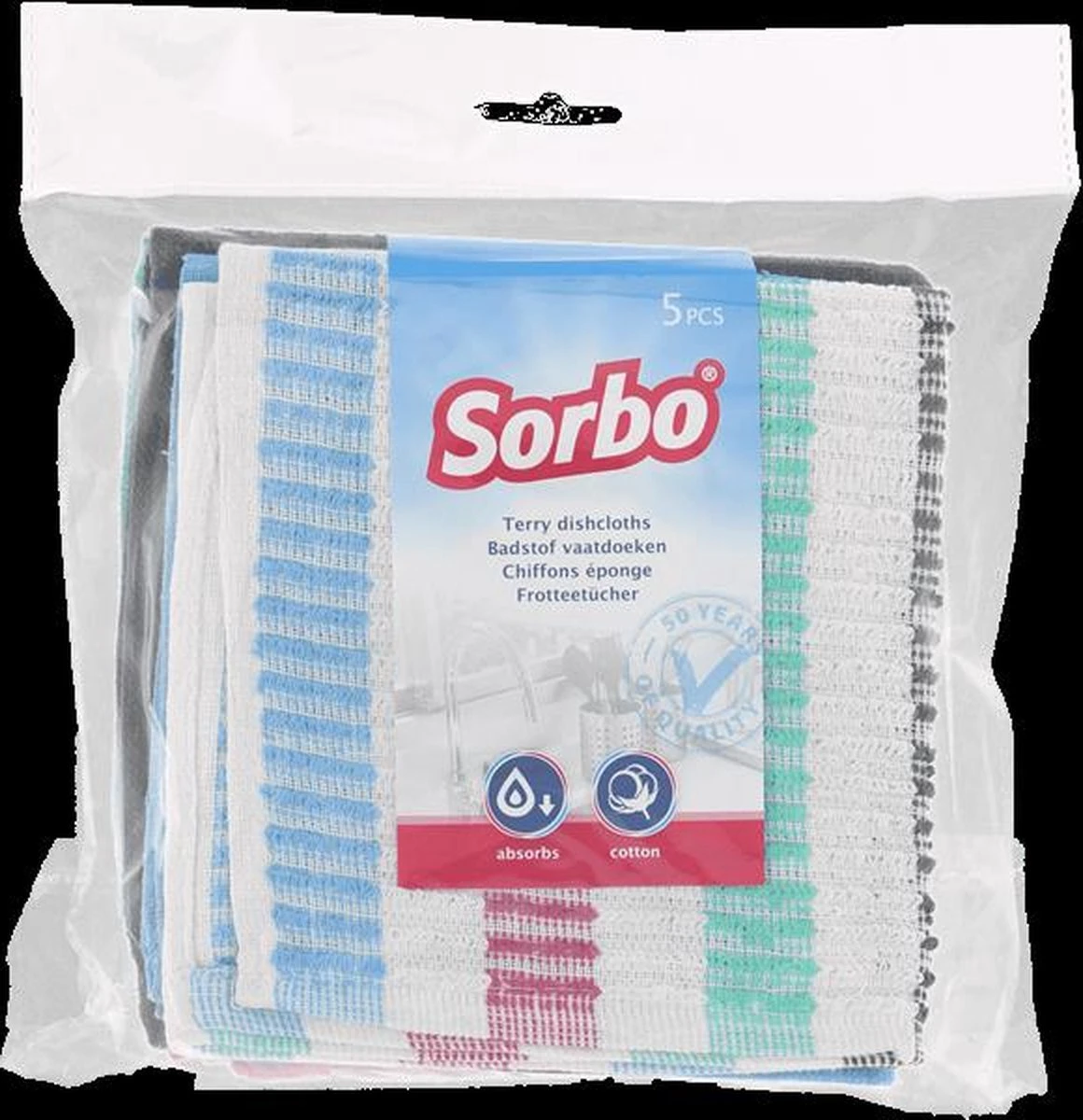 Sorbo Badstof Vaatdoeken 35 X 35 Cm 5 Stuks - Afbeelding 9