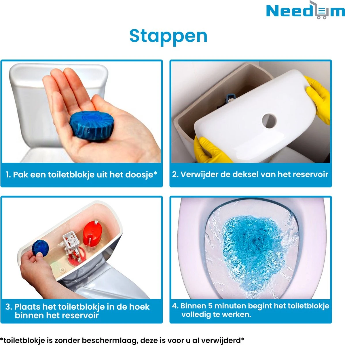 Needum Toiletblokjes Voor Inbouwreservoirs - WC Blokjes - Toiletblokken In Een Voordeelverpakking - 12 Stuks - Afbeelding 6