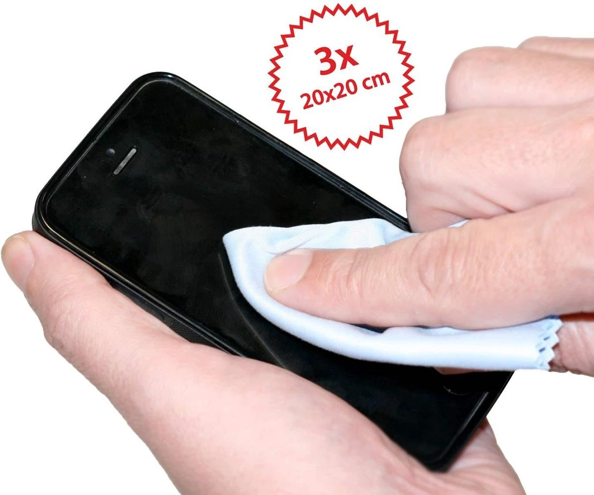 Optik- Deluxe Brillenpoetsdoekje Microvezel Brillendoekje Poetsdoekje Glazen Schoonmaakdoekje 3 X 20 X 20 Cm - Afbeelding 2