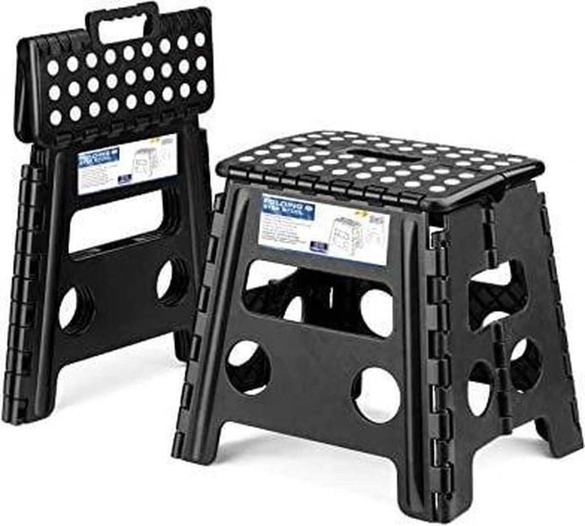 Buxibo - Kruk - Krukje - Keukentrap - Keukentrapje - Opvouwbaar Trapje - Keuken/Badkamer/Schuur Trapje - 29 X 24 X 40cm - Afbeelding 13