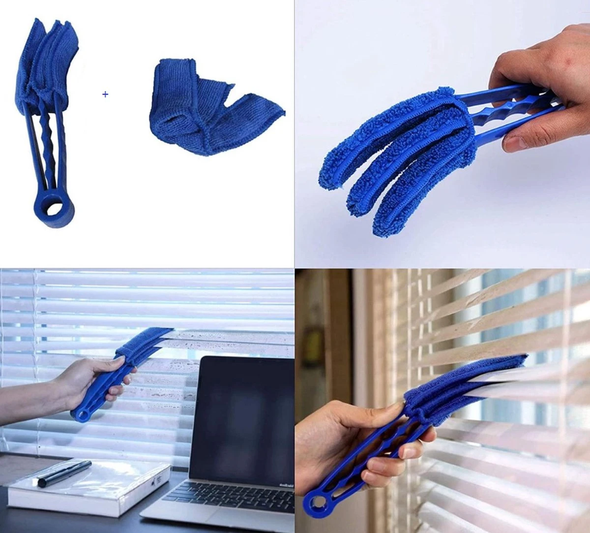 Musthave Gadget Blauw - Professionele, Jaloezie & Lamellen Reiniger - Lamellen Borstel - Stof Verwijderaar - Jaloezie Stoffer - Incl. Extra Microvezeldoekje - Afbeelding 2
