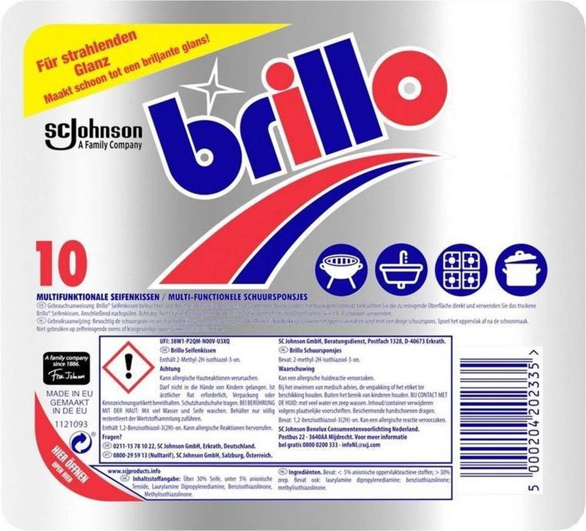 Brillo Schuursponsjes 10 Stuks