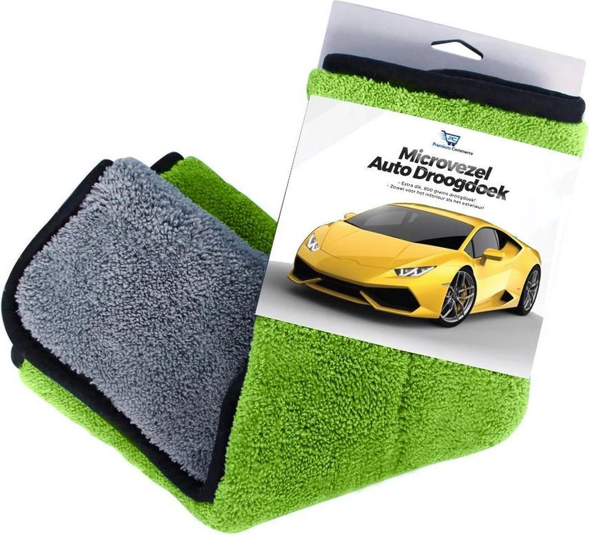 Droogdoek Auto - Badkamer - Drying Towel - Watermagneet - Microvezel - Doek - 45 X 38 Cm - Groen