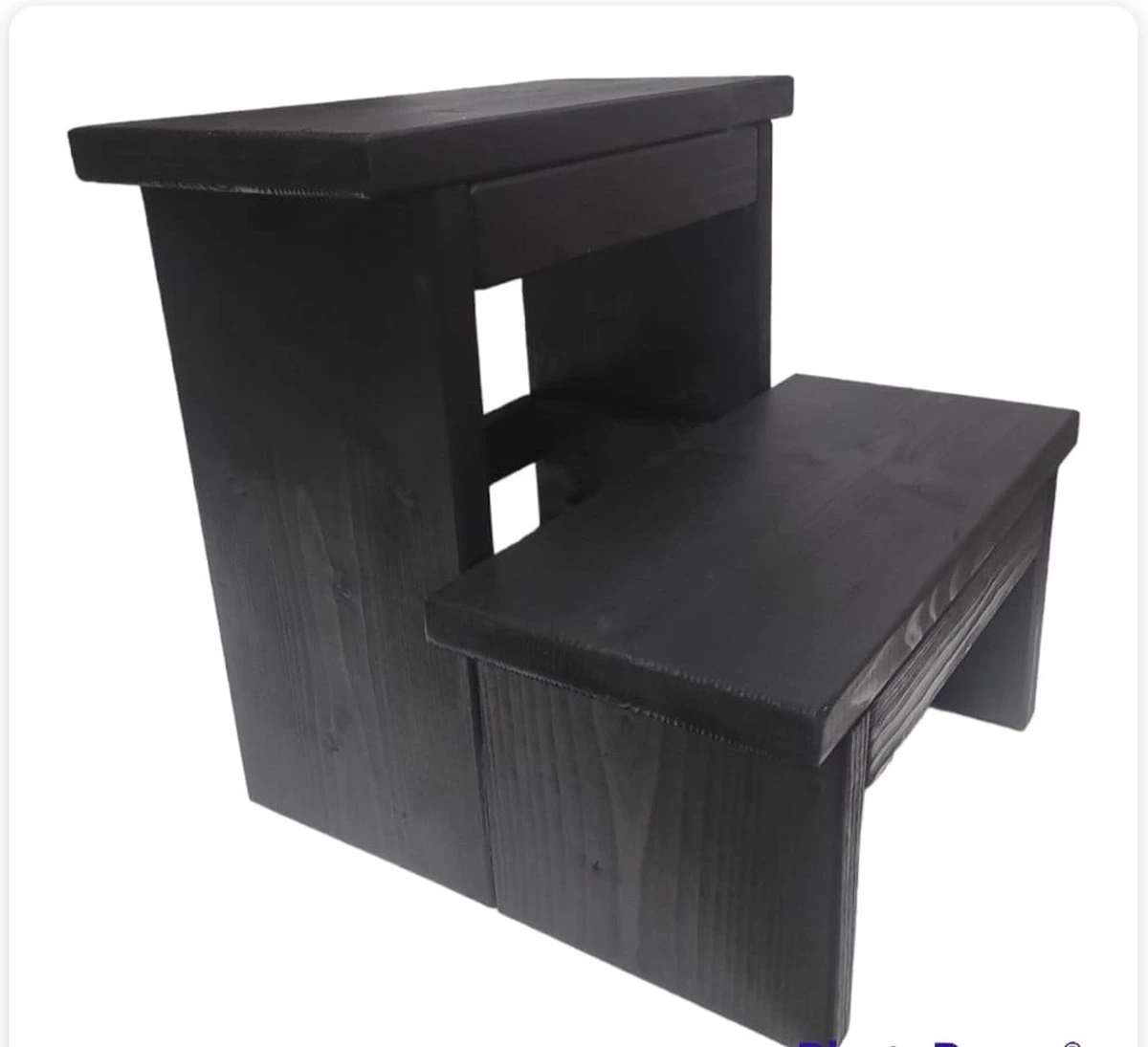 KEUKENTRAPJE-STEIGERHOUT-ZWART - Afbeelding 3