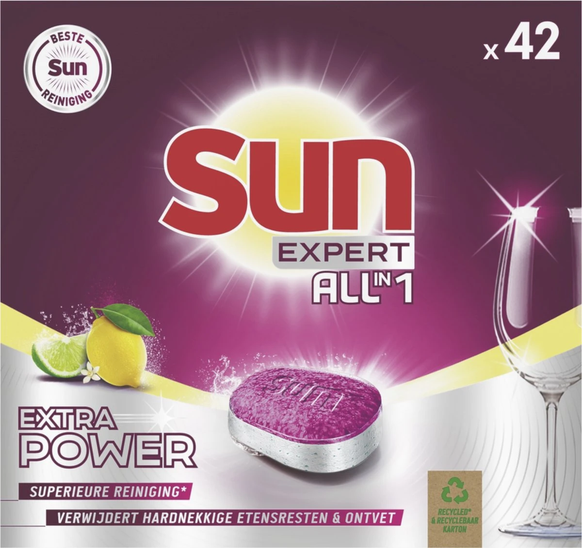 SUN® Sun Expert All-in 1 Extra Power Citroen Vaatwastabletten - Afbeelding 2