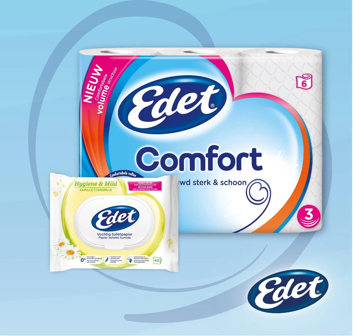 Edet Comfort Toiletpapier - 3-laags - 24 Rollen - Afbeelding 4