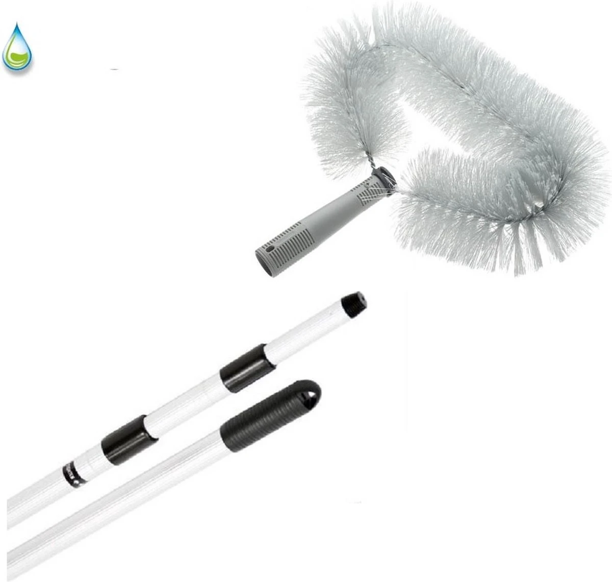 Ragebol Driehoek Met Telescoopsteel, Plumeau Uitschuifbaar Tot 6 Meter