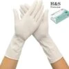 H&S PROTECTOR - Extra Lang Nitril Handschoenen - 305mm Lang - Wegwerp Handschoenen - Wit - M - Poedervrij - 100 Stuks