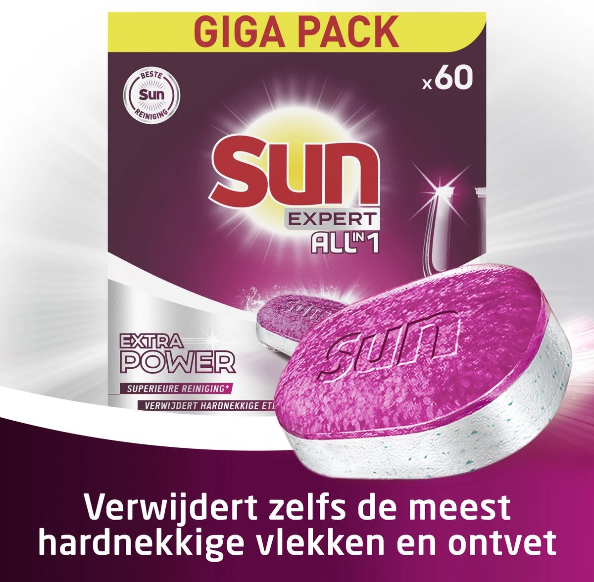 SUNĀ® Sun Expert All-in 1 Vaatwastabletten - 60 Tabletten - Voordeelverpakking - Afbeelding 5