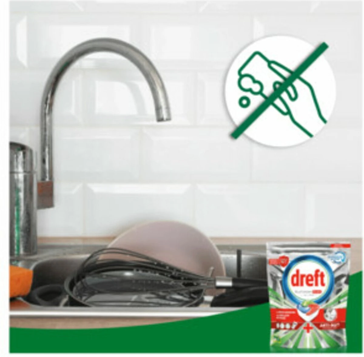 Dreft Platinum Plus All In One - Vaatwastabletten - Citroen - Voordeelverpakking 5 X 16 Stuks - Afbeelding 6