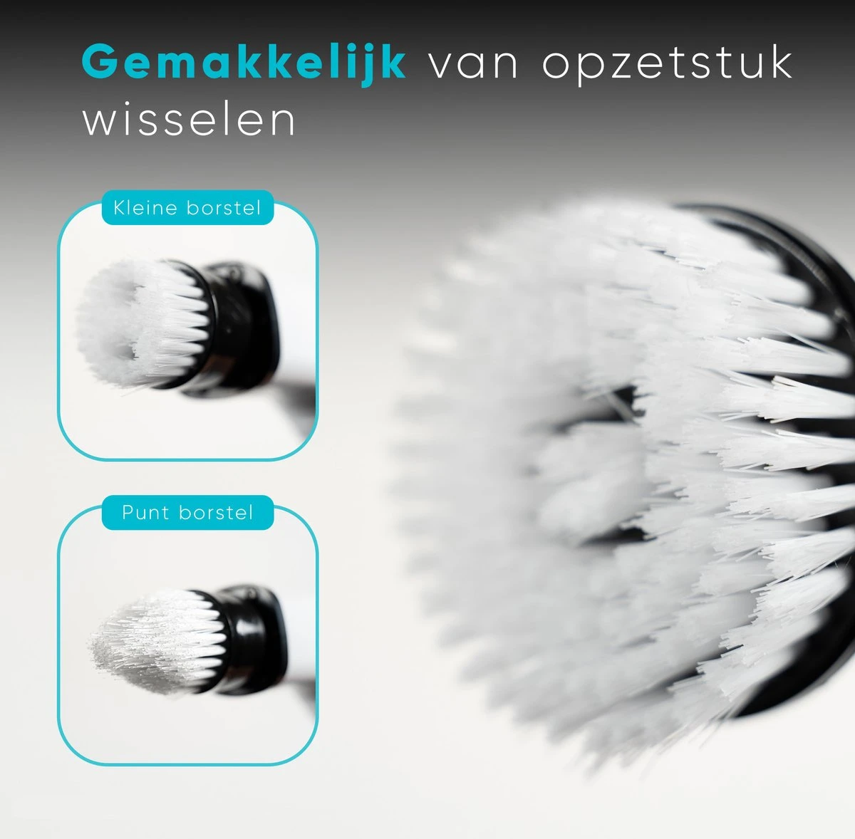 Merkloos Scrubclean Elektrische Schoonmaakborstel-7 In 1 Schrobber Met Steel-2 Standen Poetsmachine-max 130cm-badkamer/keuken/auto +gratis Houder - Afbeelding 4