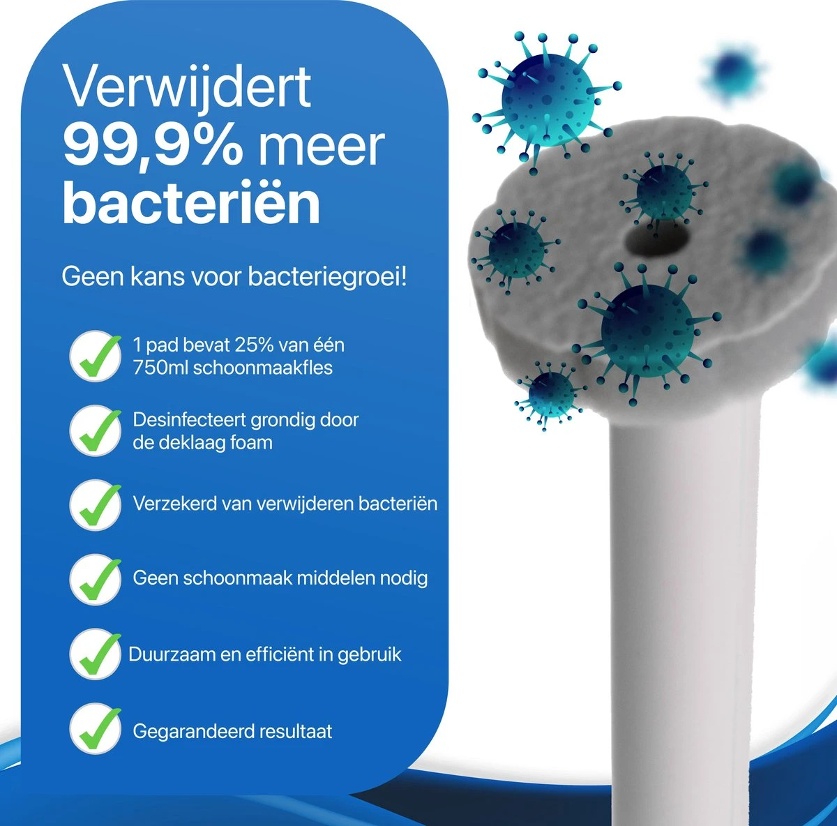RevoBrush 28x Crystal Clean Foaming Pads Navulling - WC Borstel Met Houder Vrijstaand - Afbeelding 4