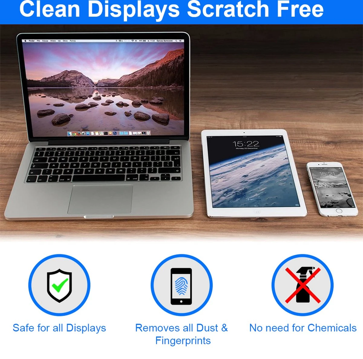 MMOBIEL 6 Pack Microfiber Reinigingsdoeken Wasbaar - 18 X 15cm - Zwart - Afbeelding 3