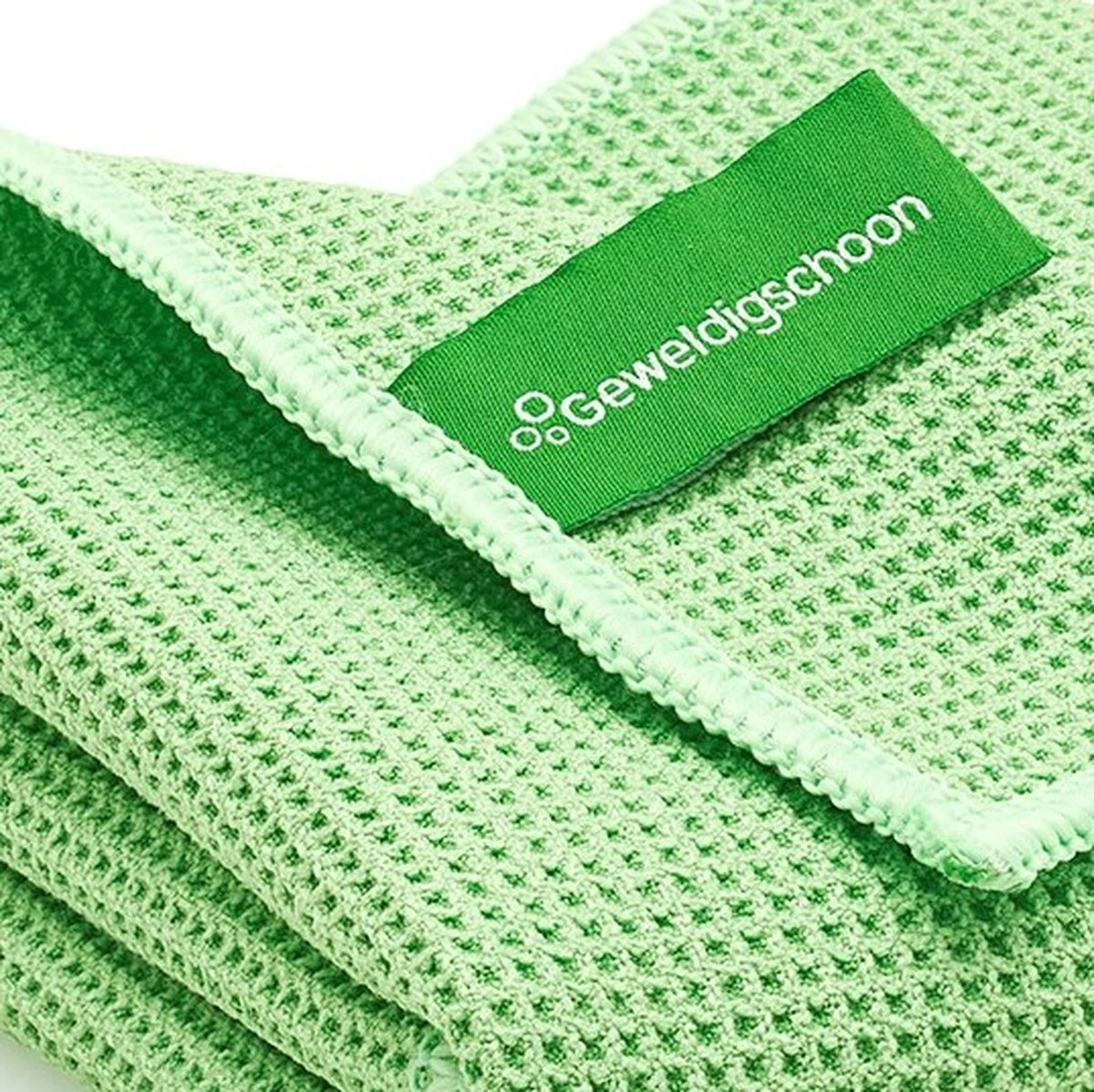 Geweldigschoon Groene Microvezel Raamdoekenset Bestaande Uit 1 Schoonmaakdoek + 1 Droogdoek (raamdoeken, Raamset) - Afbeelding 3