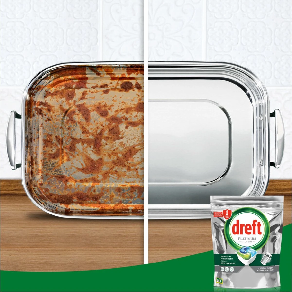 Dreft Platinum All In One Vaatwascapsules Citroen 155 Stuks - Afbeelding 5