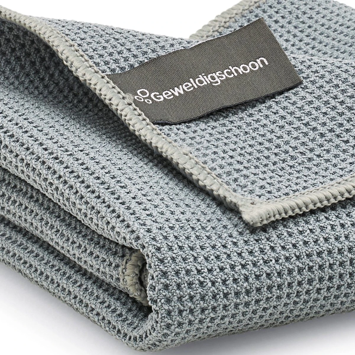 Geweldigschoon Grijze Microvezel Raamdoekenset Bestaande Uit 1 Schoonmaakdoek + 1 Droogdoek (raamdoeken, Raamset) - Afbeelding 3