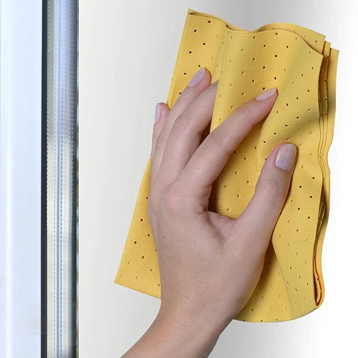 LaundrySpecialist Reinigingsdoekjes 5 Stuks - Hoogwaardige Schoonmaakdoekjes - Geperforeerde Zemen 40x38 Cm - Extra Duurzaam - Afbeelding 2