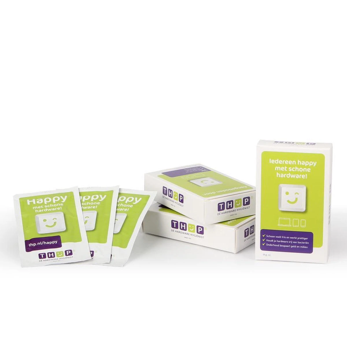 Maandbox 30 X Professionele Reinigingsdoekjes Voor O.a. Toetsenbord/beeldscherm/smartphone/laptop Van THP - Clean Hardware - Per 30 Stuks Verpakt In Handige Maandbox - Afbeelding 3