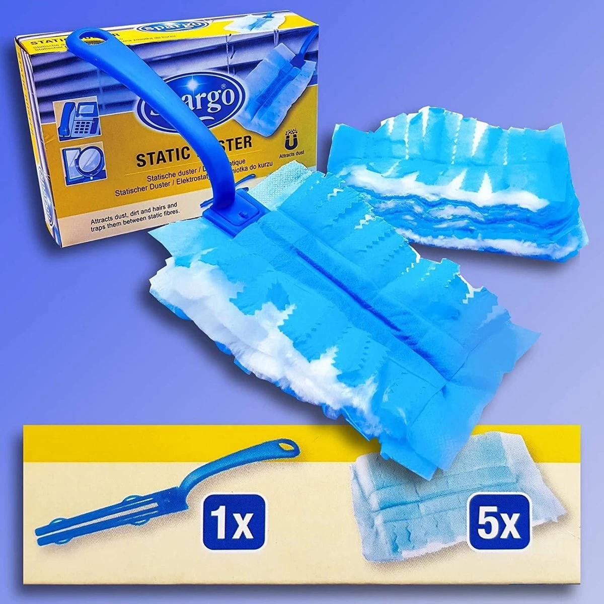 Statische Duster - Stof En Vuil Blijft Plakken - Swiffer Alternatief - 2 X 5 Dusters - Afbeelding 3