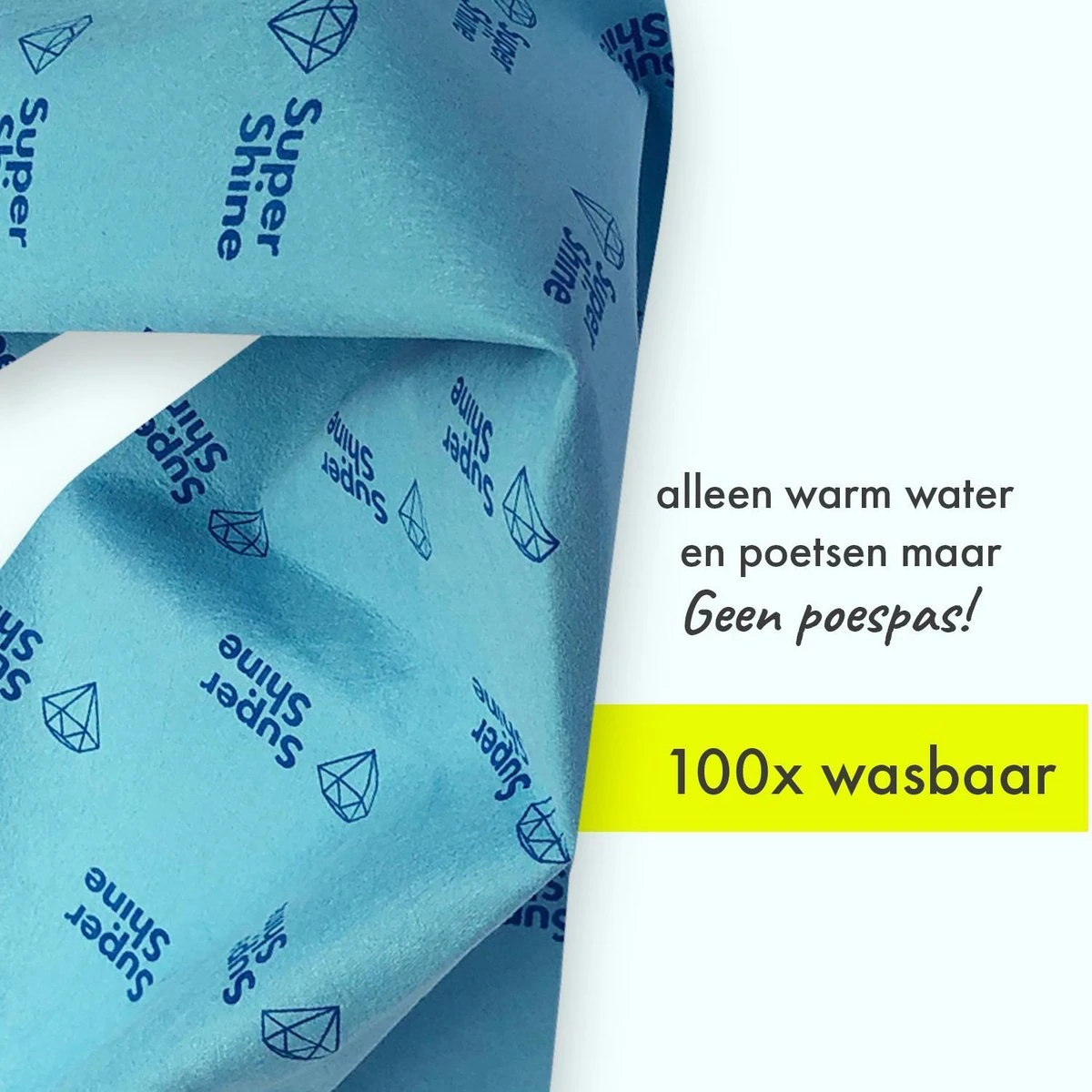 Super Shine Microvezel Schoonmaakdoek - Xlarge - 50 X 35 Cm - Wasbaar - Super Sterk - Hygiënisch - Afbeelding 6