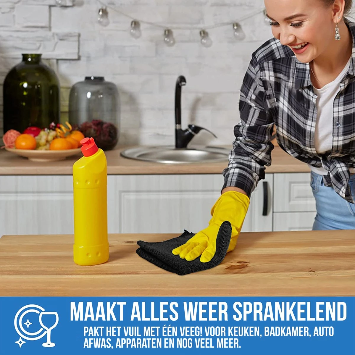 Strex Microvezeldoekjes - 12 Stuks 30 X 30 Cm - Wasbaar - Schoonmaakdoekjes - Schoonmaak / Auto - Afbeelding 4