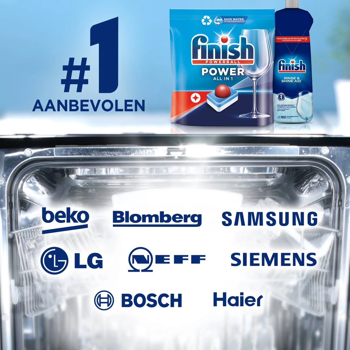 Finish Power All In One Regular Vaatwastabletten - 80 Stuks - Afbeelding 4