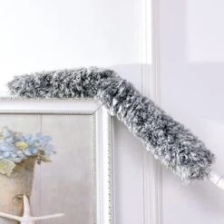 Plumeau/met Telescoopsteel/uitschuifbaar/microvezel Buigbare Borstelkop/9 X 126cm Max-lengte179cm