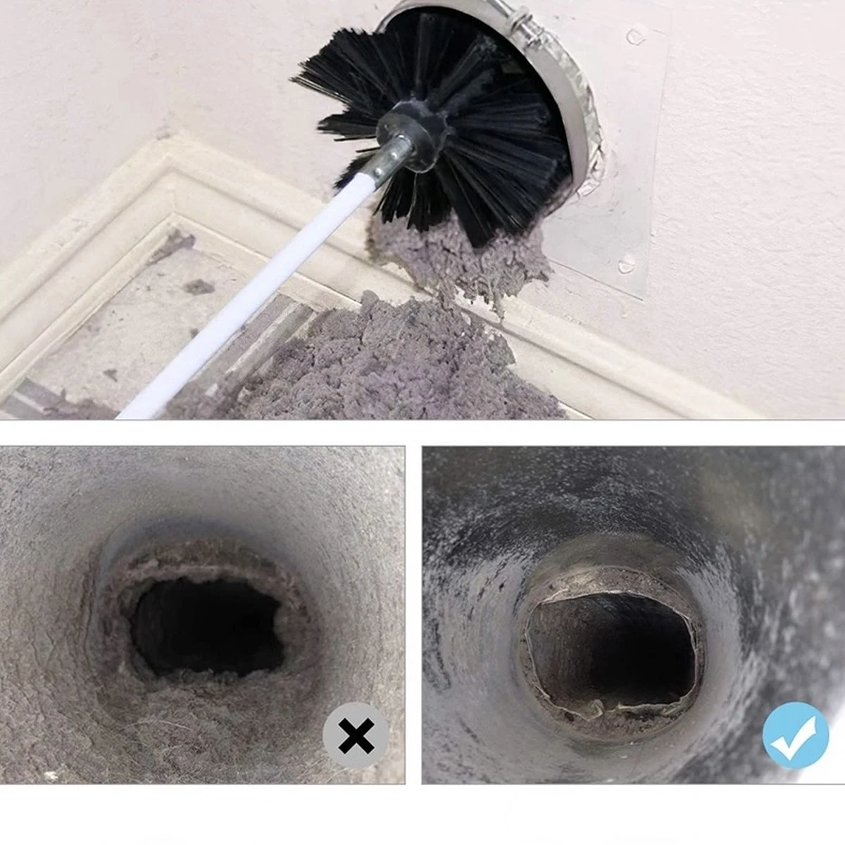 Schoorsteenveegset - 8 Meter - 2 Borstelkoppen - Professioneel - Schoorsteen Borstel - Veegkit - Haardset Voor Houtkachel - Flexibel - Schoorsteenveger - Pelletkachel Accessoires - Schoorsteen Reiniger - Geschikt Voor Boormachines - Afbeelding 2