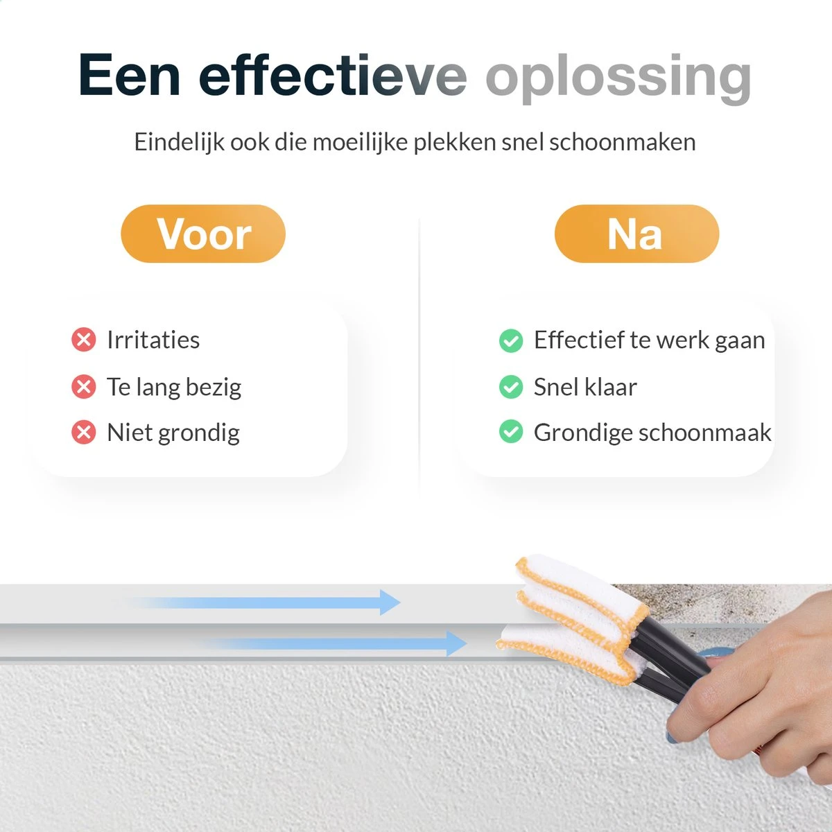 Merkloos Lamellen Reiniger - Stof Verwijderaar - Plumeau Jaloezie Stoffer | BRIGHTLY - Afbeelding 2