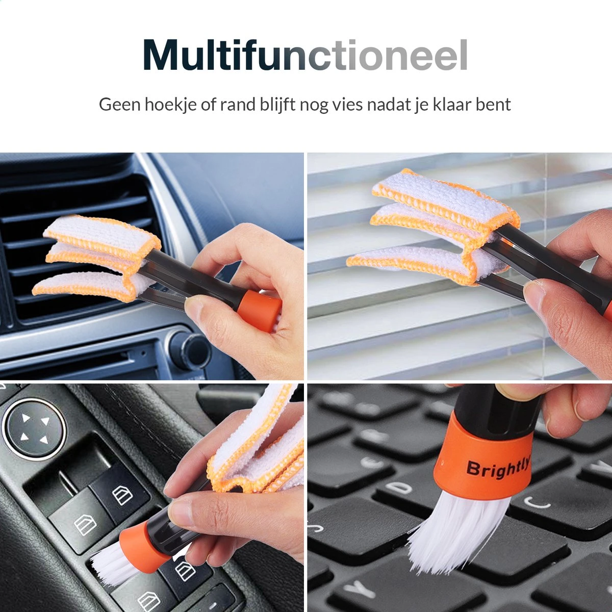 Merkloos Lamellen Reiniger - Stof Verwijderaar - Plumeau Jaloezie Stoffer | BRIGHTLY - Afbeelding 7