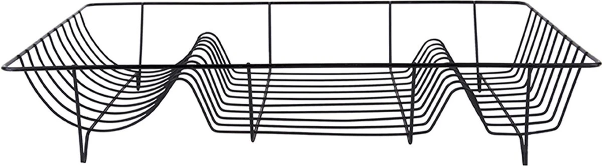 Present Time Afdruiprek - Linea Zwart Met Mat Zwarte Tray - 49x32x9,5cm - Afbeelding 3
