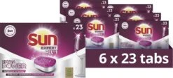 SUNĀ® Sun Expert All-in 1 Vaatwastabletten - Extra Power - 6 X 23 Tabletten
