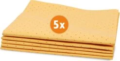 LaundrySpecialist Reinigingsdoekjes 5 Stuks - Hoogwaardige Schoonmaakdoekjes - Geperforeerde Zemen 40x38 Cm - Extra Duurzaam