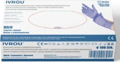 IVROU® Nitril Handschoenen - 100 Stuks Wegwerp Handschoenen - Poeder Vrij, Latex Vrij - Maat: M - Violet Blauw