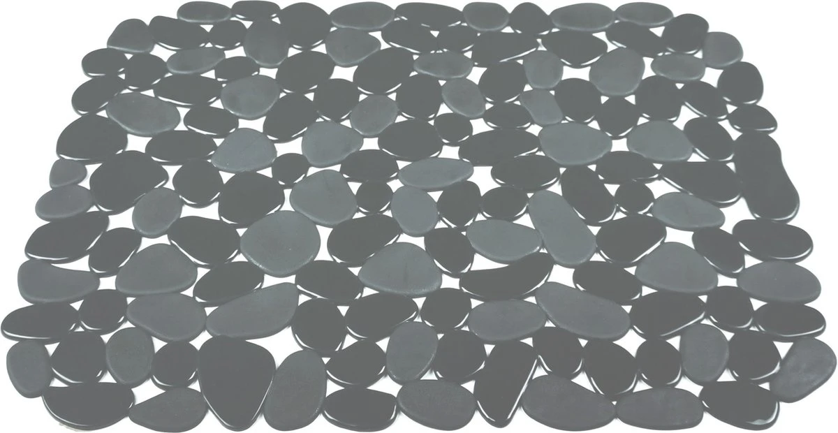 Merkloos Gootsteenmat - 40x30 Cm - Papillon Kiezels Grijs