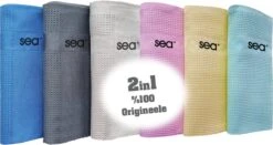 SEA Microvezeldoekjes | 2 SETS | Schoonmaakdoeken | Duurzaam | Microvezel Doek Auto | Reinigingsdoekjes | Microvezeldoeken | Schoonmaakdoekjes | Raamdoeken | 60x40cm | 2x3 Stuks