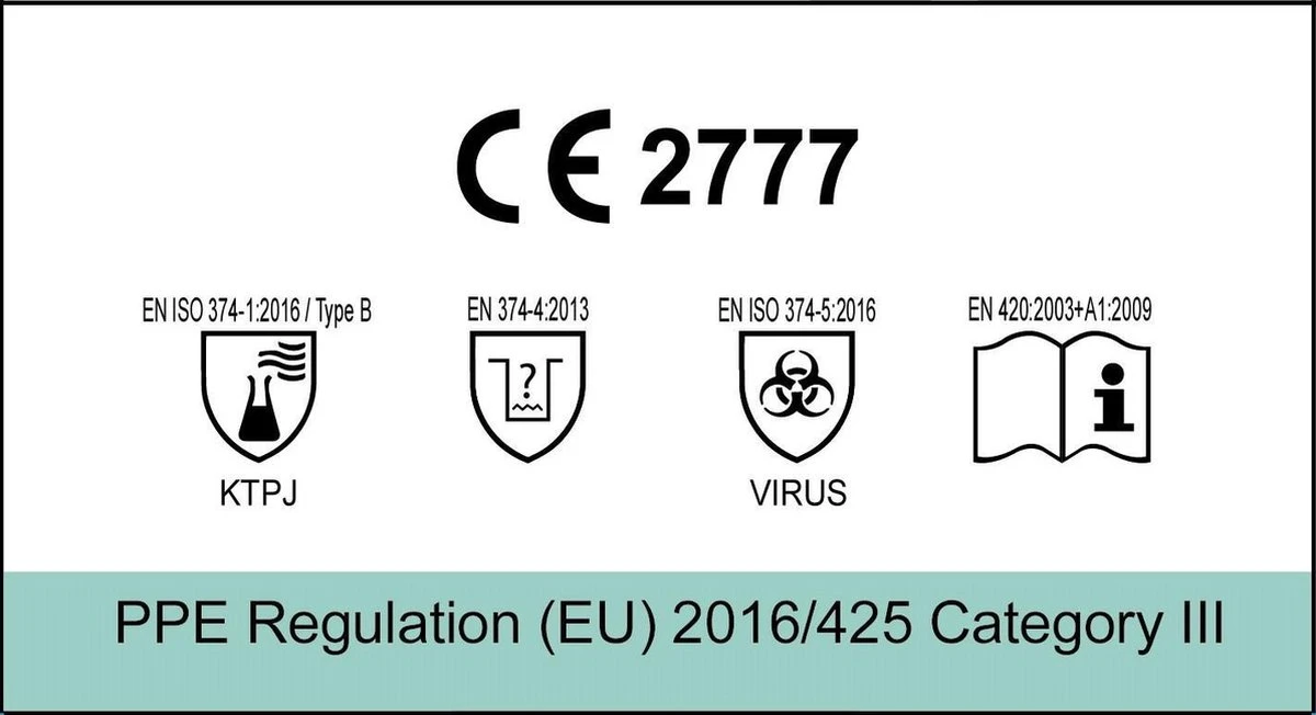 H&S PROTECTOR - Extra Lang Nitril Handschoenen - 305mm Lang - Wegwerp Handschoenen - Wit - M - Poedervrij - 100 Stuks - Afbeelding 4