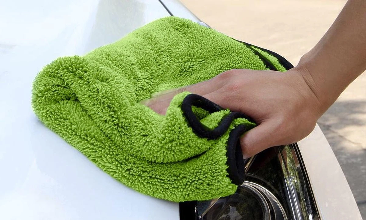 Droogdoek Auto - Badkamer - Drying Towel - Watermagneet - Microvezel - Doek - 45 X 38 Cm - Groen - Afbeelding 5