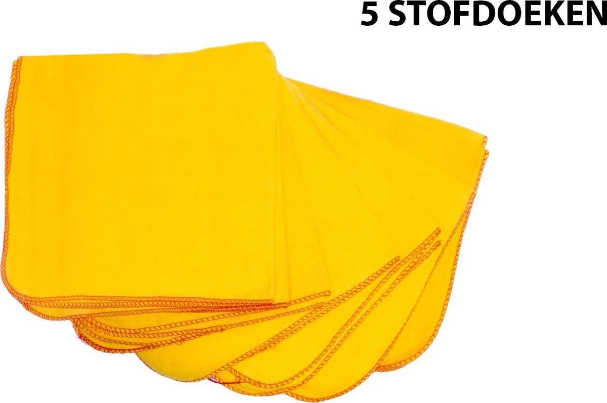 Sorprese - 5 Stuks - Gele Stofdoeken - 40 X 50 GROOT - Stofdoek - Stofdoeken - Cadeau - Afbeelding 2
