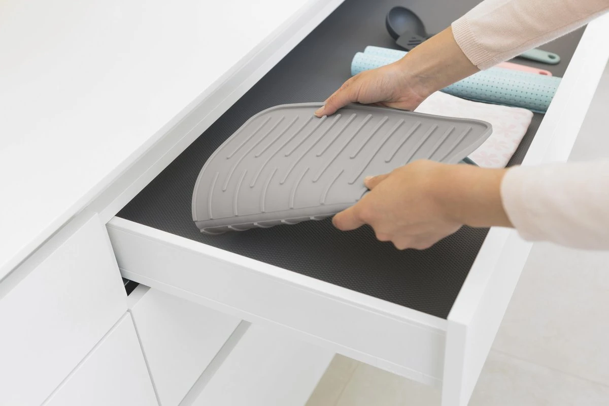 Brabantia SinkSide Afdruipmat - Siliconen - Mid Grey - Afbeelding 6