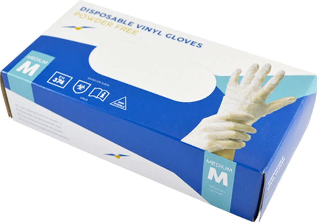 Merkloos Wegwerp Handschoenen - Vinyl Handschoenen - Poedervrij - Wit - Maat M - 100 Stuks - Afbeelding 7